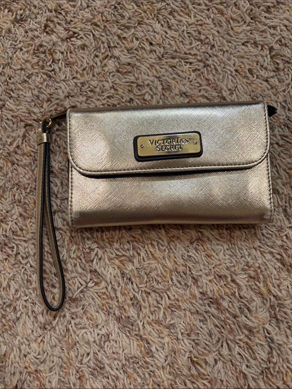 Victoria's Secret Metallic Gold Wristlet Clutch